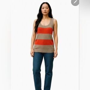 Beautiful bebe blouse Gold & Red Stripes Glitter Stretchy Material Sz S NWT